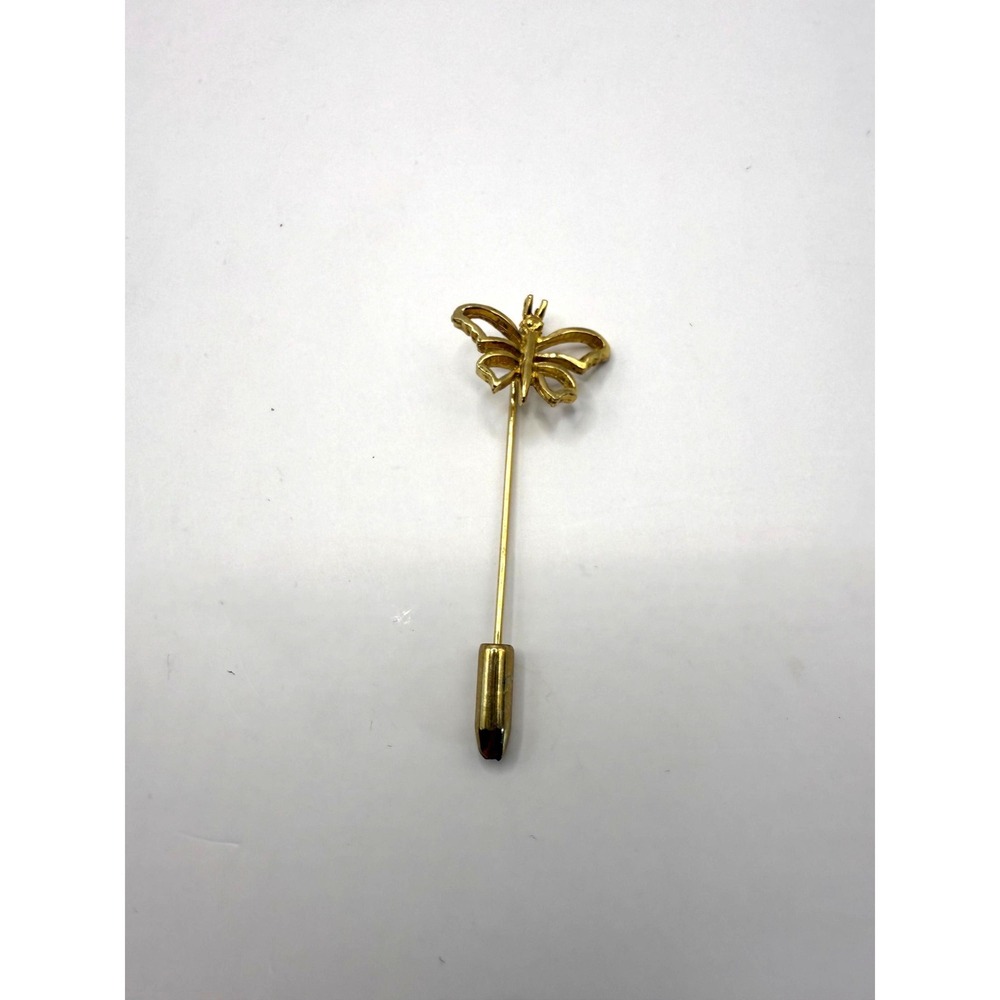 Vintage Gold Tone Butterfly Stick Pin – Classic‎ Lapel Hat Brooch